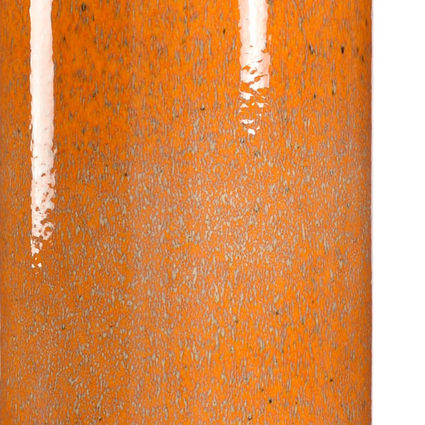 Chelsea House Anderson Hand-Colored Euroceramic Table Lamp With Orange Glaze & Cherry Base — 34" Transitional Accent Light 68576