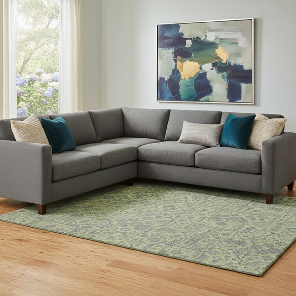 HomeRoots 8' X 10' Vibrant Lime Green & Gray Washable Area Rug with UV Protection for High-Traffic Spaces 685974
