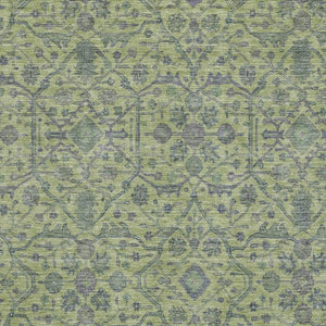 HomeRoots 8' X 10' Vibrant Lime Green & Gray Washable Area Rug with UV Protection for High-Traffic Spaces 685974