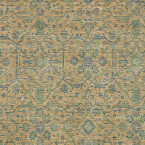 HomeRoots 5' X 8' Vibrant Orange, Blue & Green Oriental Washable Area Rug with UV Protection & Stain Resistance 685978