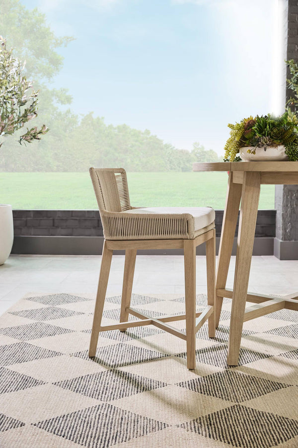 Essentials for Living Overlay Outdoor Counter Stool 6859CS.OYS/WHT/W-ET