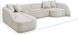 Rita Beige Polyester Fabric 3-Piece Sectional 685Beige-Sectional Meridian Furniture