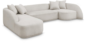 Rita Beige Polyester Fabric 3-Piece Sectional 685Beige-Sectional Meridian Furniture