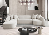 Rita Beige Polyester Fabric 3-Piece Sectional 685Beige-Sectional Meridian Furniture