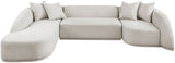 Rita Beige Polyester Fabric 3-Piece Sectional 685Beige-Sectional Meridian Furniture