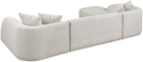 Rita Beige Polyester Fabric 3-Piece Sectional 685Beige-Sectional Meridian Furniture