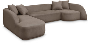 Rita Brown Polyester Fabric 3-Piece Sectional 685Brown-Sectional Meridian Furniture