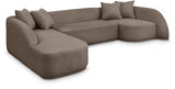 Rita Brown Polyester Fabric 3-Piece Sectional 685Brown-Sectional Meridian Furniture