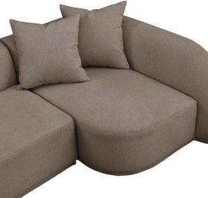 Rita Brown Polyester Fabric 3-Piece Sectional 685Brown-Sectional Meridian Furniture