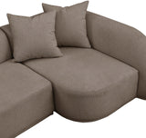 Rita Brown Polyester Fabric 3-Piece Sectional 685Brown-Sectional Meridian Furniture