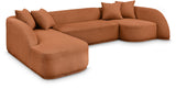 Rita Cognac Polyester Fabric 3-Piece Sectional 685Cognac-Sectional Meridian Furniture