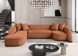 Rita Cognac Polyester Fabric 3-Piece Sectional 685Cognac-Sectional Meridian Furniture