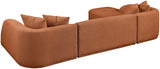 Rita Cognac Polyester Fabric 3-Piece Sectional 685Cognac-Sectional Meridian Furniture