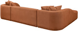 Rita Cognac Polyester Fabric 3-Piece Sectional 685Cognac-Sectional Meridian Furniture