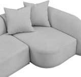 Rita Grey Polyester Fabric 3-Piece Sectional 685Grey-Sectional Meridian Furniture