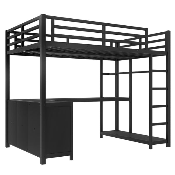 English Elm Twin House Bunk Bed with Slide Storage Stairs and Safety Rails for Kids Rooms W1580S00369