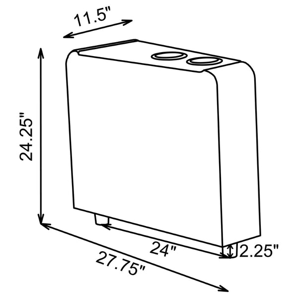 English Elm Warren Black Upholstered 4-Seater Reclining Home Theater Set With Wedge Console For Ultimate Comfort B062S00959-GIGA