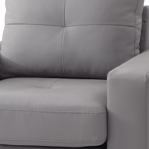 English Elm Cozy Gray Upholstered Club Chair with Track Arms for Reading Nooks and Living Rooms B078108258