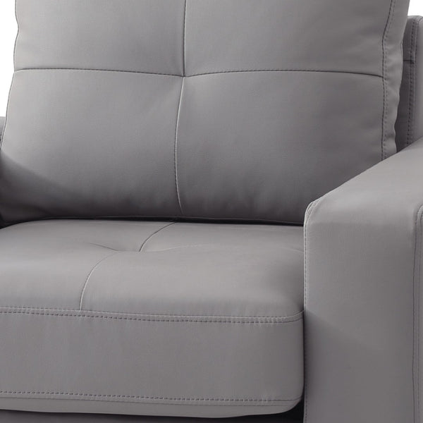 English Elm Cozy Gray Upholstered Club Chair with Track Arms for Reading Nooks and Living Rooms B078108258