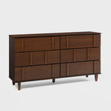 60" Modern Solid Wood Dresser Walnut BR60BRX6DWT-T Walker Edison