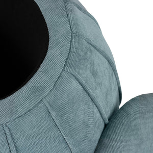 Crestview Collection Modern Chenille Ottoman With Hidden Storage - Stylish & Functional Accent For Your Living Room Space Blue Solid Wood Evfzr4340blu