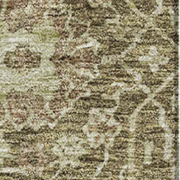 HomeRoots 8' X 10' Elegant Brown and Beige Floral Washable Area Rug - Stain Resistant, UV Protected, Durable Design 686010