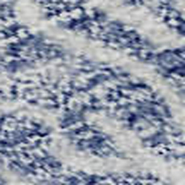 HomeRoots 9' X 12' Denim Blue & Beige Floral Area Rug - Washable, UV-Protected & Perfect for High-Traffic Homes 686023