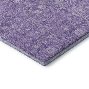HomeRoots 10' X 14' Floral Washable Area Rug in Plum & Beige - Durable, Stain Resistant, UV Protected Design 686030