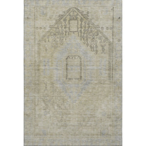 HomeRoots 10' X 14' Taupe Beige & Gray Tribal Area Rug – Durable, Stain Resistant & UV Protected for Homes 686048