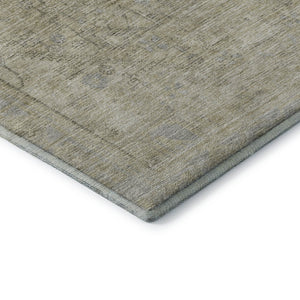 HomeRoots 10' X 14' Taupe Beige & Gray Tribal Area Rug – Durable, Stain Resistant & UV Protected for Homes 686048