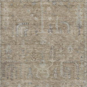 HomeRoots 9' X 12' Tan Beige & Gray Oriental Area Rug - Durable, Stain-Resistant, UV-Protected for High Traffic Areas 686071