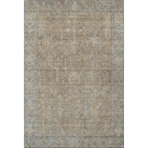 HomeRoots 10' Tan Beige & Gray Oriental Washable Area Rug - Durable, UV-Protected & Stain-Resistant Design 686072