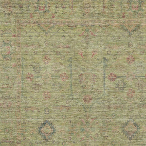 HomeRoots 5' X 8' Artichoke Green Floral Area Rug - Washable, Stain-Resistant, UV Protected for Home Style 686080