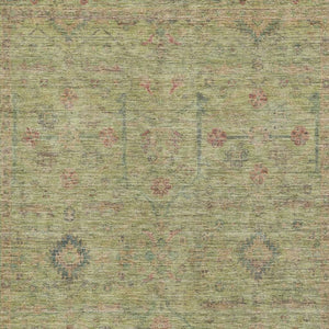 HomeRoots 8' X 10' Washable Floral Area Rug in Artichoke Green, Coral & Gray - Durable, UV Protected & Stylish! 686082