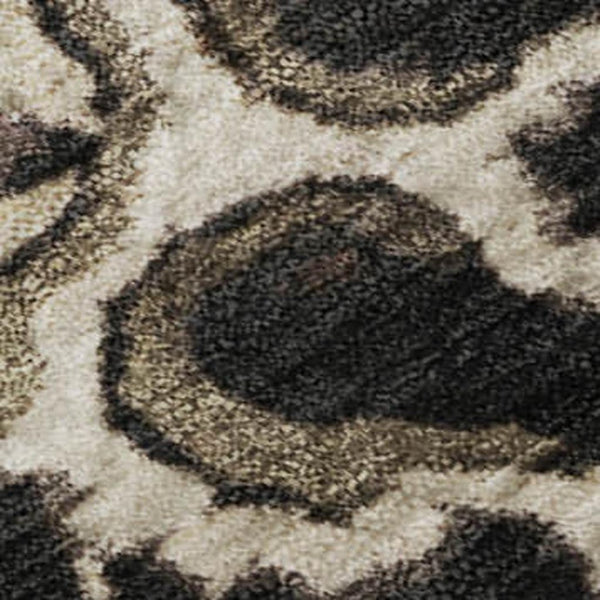 HomeRoots 5' X 8' Floral Area Rug in Black, Ivory & Beige - Washable, UV Protected, Stain Resistant Design! 686092