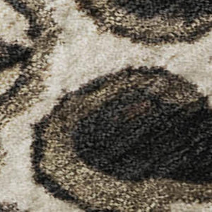 HomeRoots 9' X 12' Elegant Black Ivory Beige Floral Area Rug – Stylish, Washable, UV Protected & Durable Design 686095