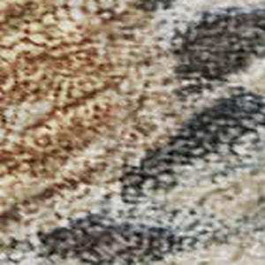 HomeRoots 10' Copper Beige & Denim Blue Floral Area Rug - Washable, UV Protected, Ideal for High-Traffic Spaces 686114