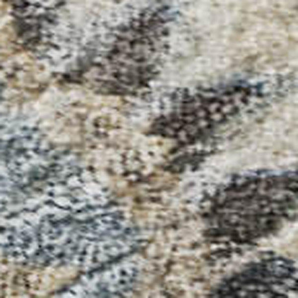 HomeRoots 5' X 8' Denim Blue, Beige & Copper Floral Area Rug - Washable, UV Protected & Stain Resistant Design 686116