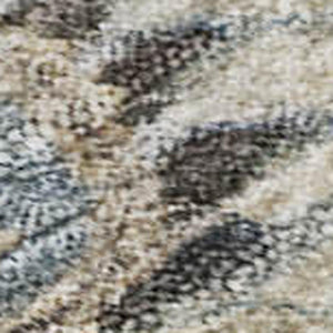 HomeRoots 10' Denim Blue Beige Copper Floral Area Rug - Washable, UV-Protected, Perfect for Busy Homes! 686120