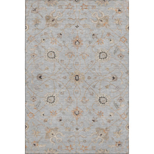 HomeRoots 10' Gray Copper & Silver Floral Washable Area Rug - UV Protection, Stain Resistant, Durable Design 686126