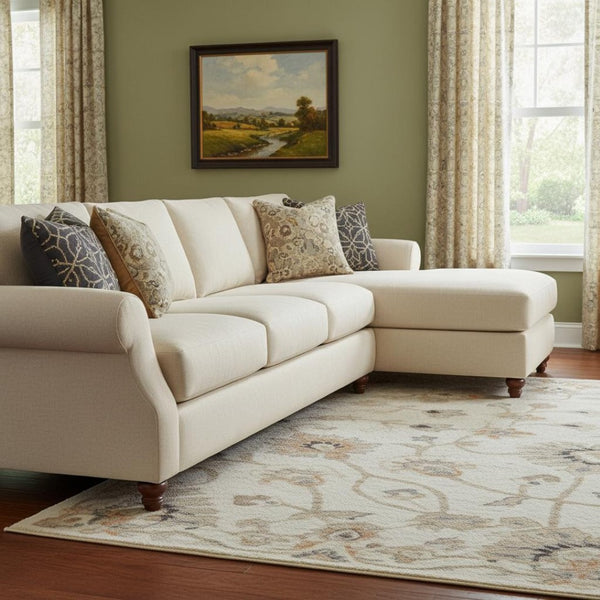 HomeRoots 8' X 10' Elegant Ivory, Copper & Gray Floral Area Rug – Washable, Stain Resistant & UV Protected! 686130