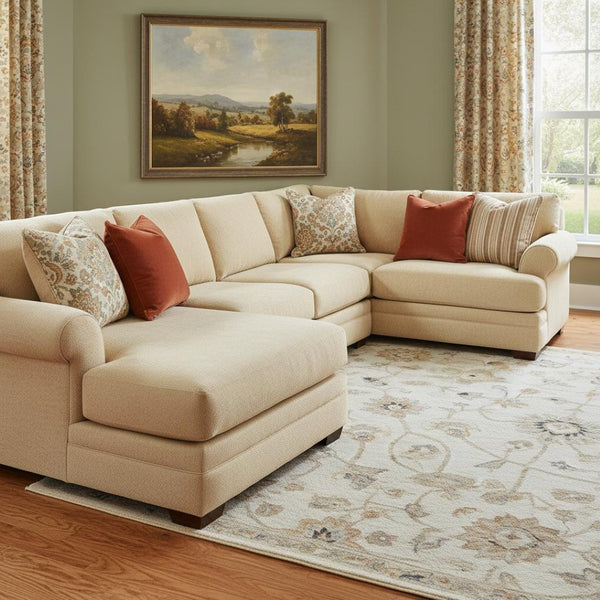 HomeRoots 10' X 14' Elegant Ivory, Copper & Gray Floral Area Rug with UV Protection - Washable & Stain Resistant! 686132