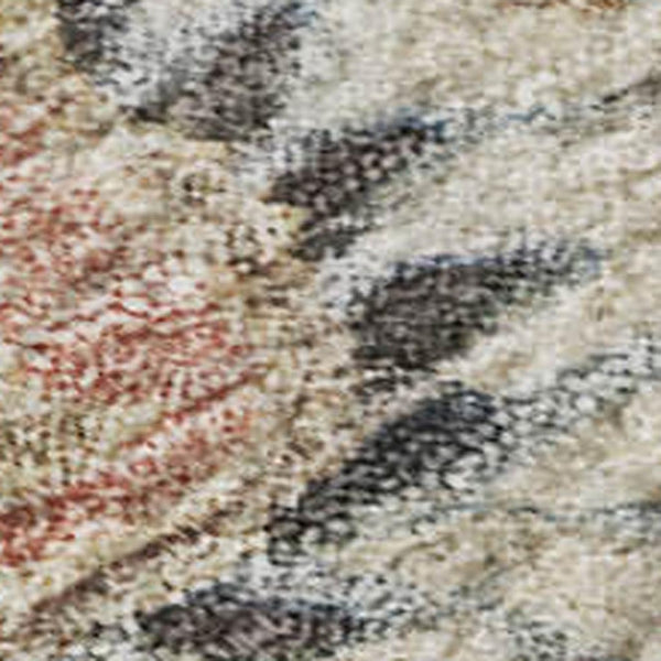 HomeRoots 10' X 14' Washable Floral Area Rug in Pink Denim, Blue & Silver - UV Protected, Stain-Resistant Comfort 686138