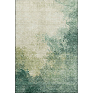 HomeRoots 8' X 10' Green and Beige Abstract Area Rug - Stylish, Washable, UV-Protected for Busy Homes 686142