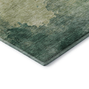 HomeRoots 8' X 10' Green and Beige Abstract Area Rug - Stylish, Washable, UV-Protected for Busy Homes 686142