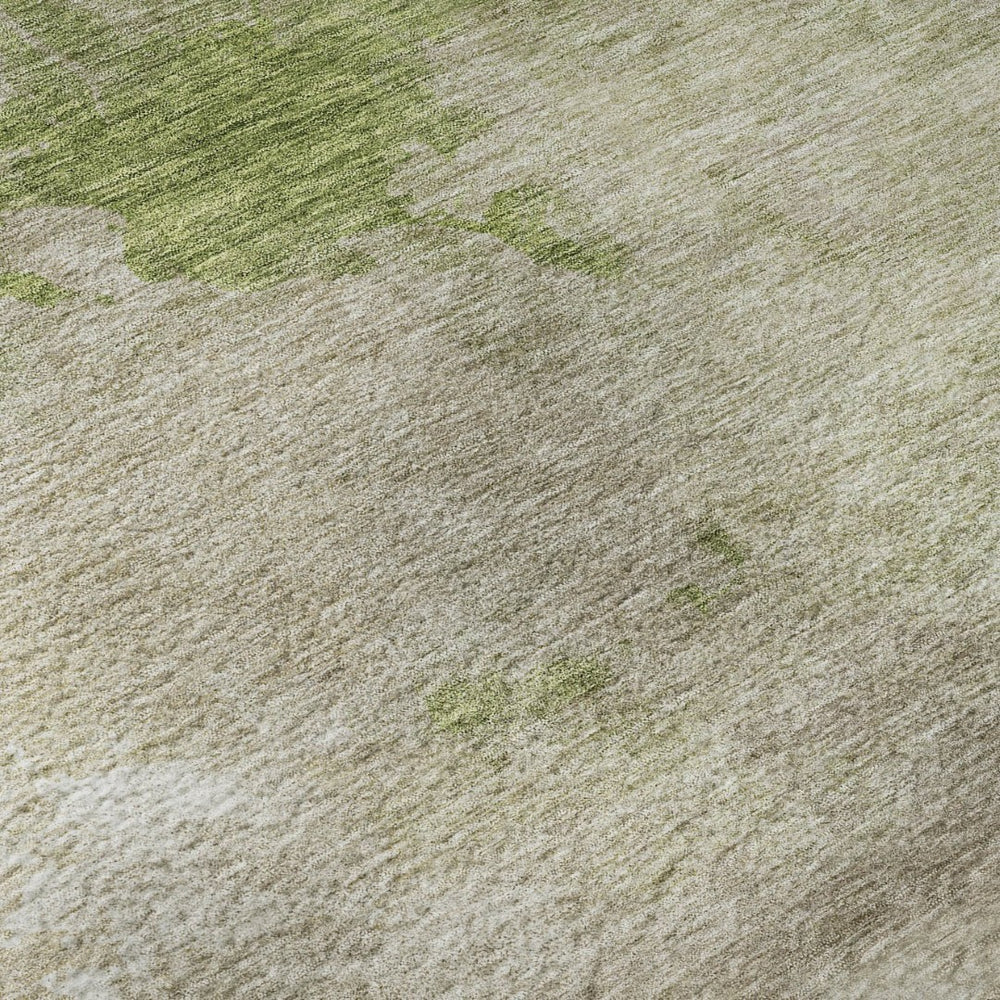 HomeRoots 9' X 12' Olive Green and Beige Abstract Washable Area Rug – Durable, Stylish, UV Protected Solution! 686155