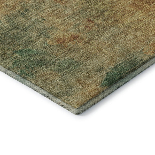 HomeRoots 5' X 8' Abstract Area Rug in Rust, Gold & Teal – Washable, UV Protected & Perfect for High-Traffic Spaces! 686158
