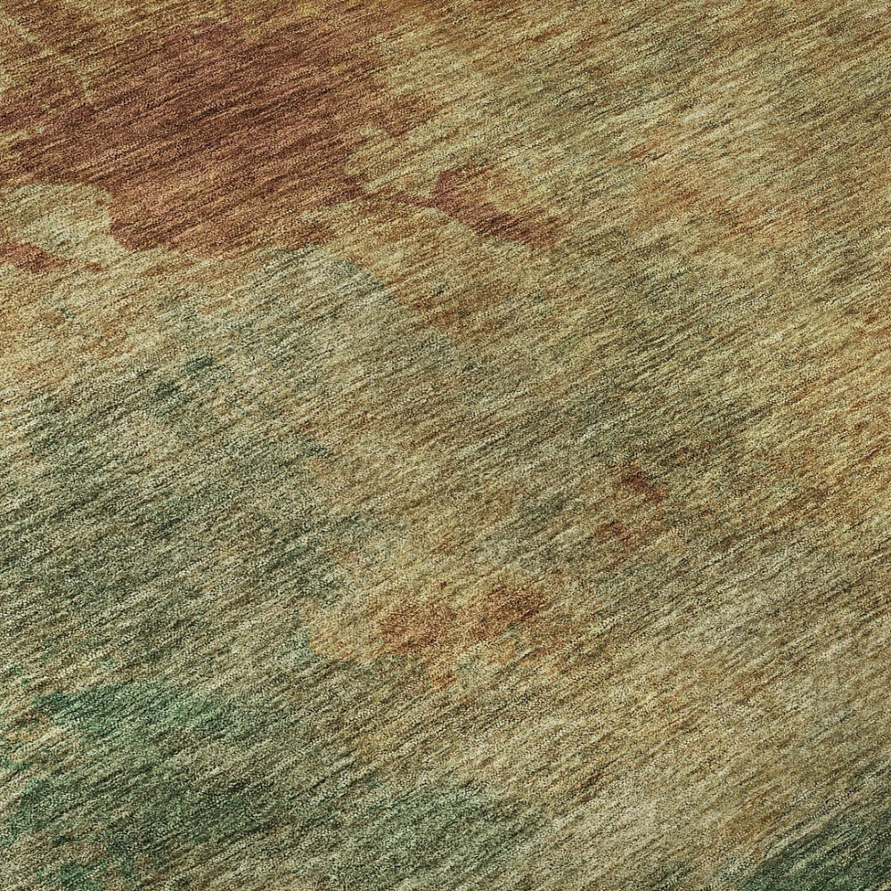HomeRoots 5' X 8' Abstract Area Rug in Rust, Gold & Teal – Washable, UV Protected & Perfect for High-Traffic Spaces! 686158