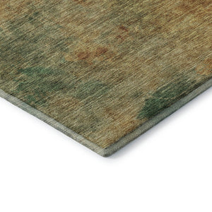 HomeRoots 8' X 10' Washable Rust, Gold & Teal Abstract Area Rug - UV Protected, Durable, and Stylish Design! 686160