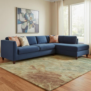 HomeRoots 10' X 14' Abstract Area Rug in Rust, Gold & Teal - Washable, UV-Protected, Stain-Resistant Design 686162